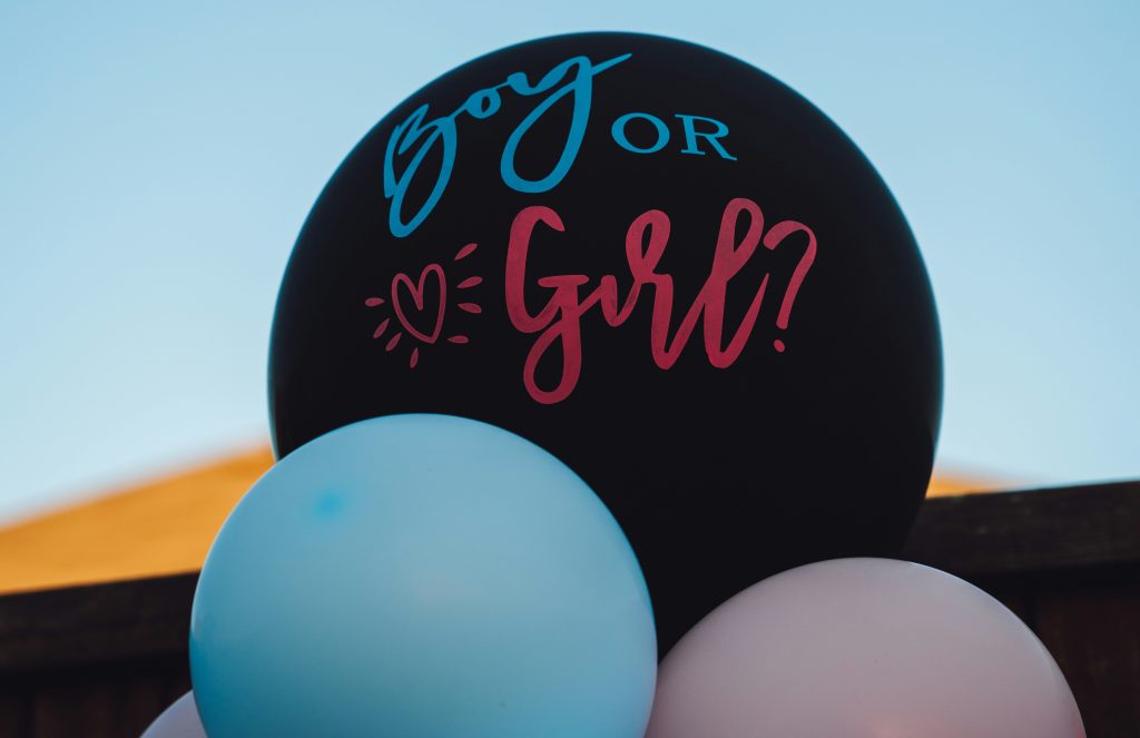 Baby gender reveal and baby shower event.